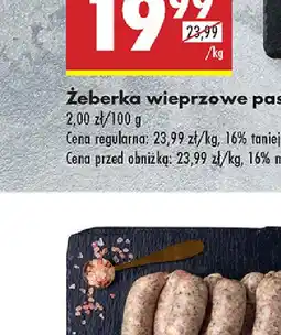 Biedronka Kiełbasa biała surowa premium Kraina Mięs oferta