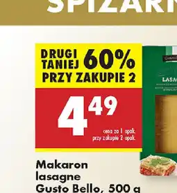 Biedronka Makaron Lasagne Gusto Bello oferta