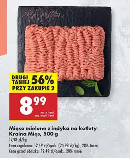 Biedronka Mięso mielone z indyka na kotlety Kraina Mięs oferta