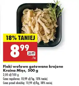 Biedronka Flaki wołowe gotowane krojone Kraina Mięs oferta