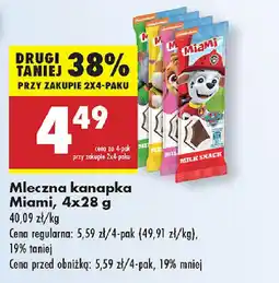 Biedronka Mleczna kanapka Miami oferta