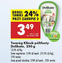 Biedronka Twaróg Klinek półtłusty Delikate oferta