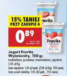 Biedronka Jogurt Fruvita Wyśmienity oferta