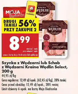 Biedronka Szynka z Wędzarni lub Schab z Wędzarni Kraina Wędlin Select oferta
