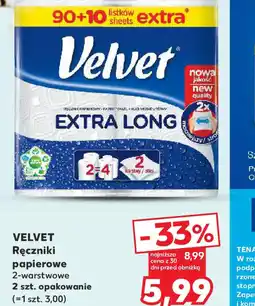 Kaufland Ręczniki papierowe Velvet Extra Long oferta