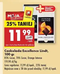 Biedronka Czekolada Lindt oferta