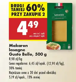 Biedronka Makaron lasagne Gusto Bello oferta