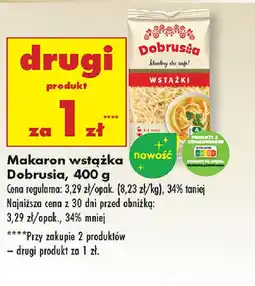 Biedronka Makaron wstążka Dobrusia oferta