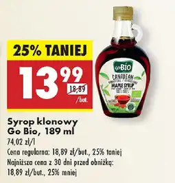 Biedronka Syrop klonowy Go Bio oferta