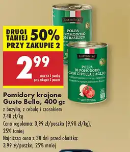 Biedronka Pomidory krojone Gusto Bello oferta