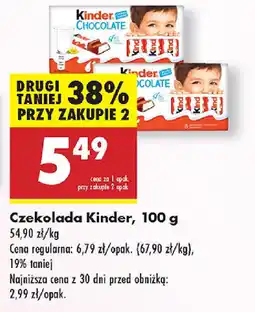 Biedronka Czekolada Kinder oferta