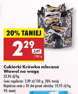 Biedronka Cukierki Krówka mleczna Wawel na wagę oferta