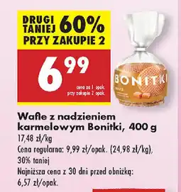 Biedronka Wafle z nadzieniem karmelowym Bonitki oferta