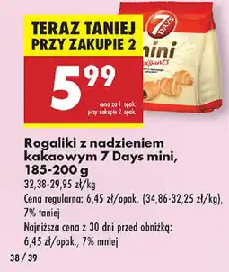 Biedronka Rogaliki z nadzieniem kakaowym 7 Days mini oferta