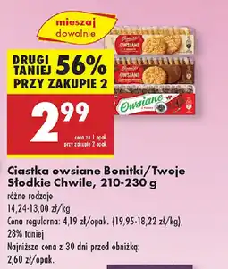 Biedronka Ciastka owsiane Bonitki/Twoje Słodkie Chwile oferta
