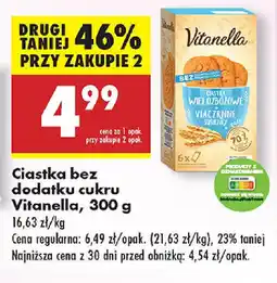 Biedronka Ciastka bez dodatku cukru Vitanella oferta