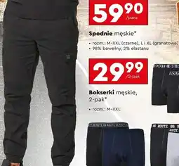 Biedronka Spodnie męskie xl granatowe Route 66 oferta