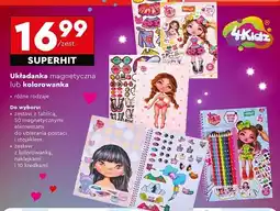 Biedronka Zestaw z kolorowanką, naklejkami i kredkami 4Kidz oferta