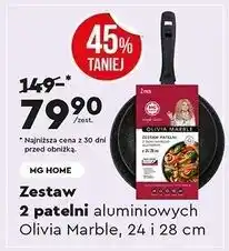 Biedronka Zestaw patelni marble 24 cm + 28 Mg Home oferta