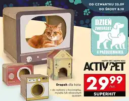 Biedronka Drapak dla kota z obracanym dyskiem Activ Pet oferta