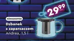 Biedronka Dzbanek z zaparzaczem andrea 1.5 l Konighoffer oferta