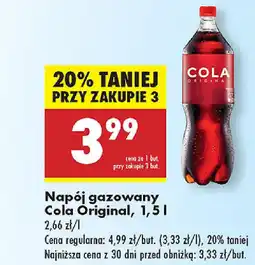 Biedronka Napój gazowany Cola Original oferta
