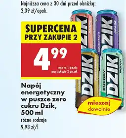 Biedronka Napój energetyczny w puszce zero cukru Dzik oferta