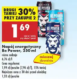 Biedronka Napój energetyczny Be Power oferta