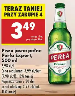 Biedronka Piwo jasne pełne Perła Export oferta