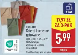 ALDI CROFTON Ścierki kuchenne gofrowane oferta