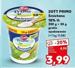Kaufland Śmietana 18% ZOTT PRIMO oferta