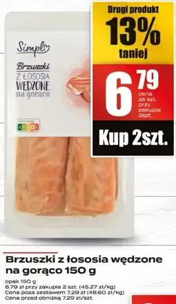Supeco Brzuszki z łososia wędzone na gorąco 150 g Simple oferta