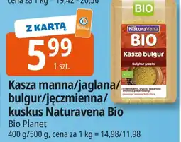 E.Leclerc Kasza manna/jaglana/bulgur/jęczmienna/kuskus Naturavena Bio Bio Planet oferta