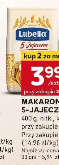 Stokrotka Makaron 5-jajeczny nitki Lubella oferta