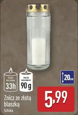 ALDI Znicz ze złotą blaszką oferta