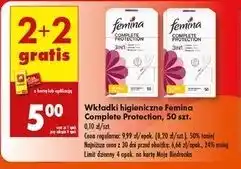 Biedronka Wkładki complete protection normal Femina oferta