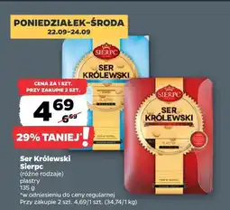 Netto Ser żółty Królewski różne rodzaje Sierpc oferta