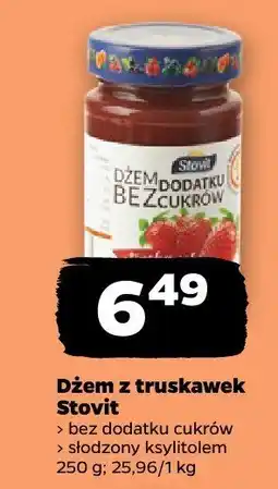 Netto Dżem z truskawek Stovit bez dodatku cukrów słodzony ksylitolem oferta
