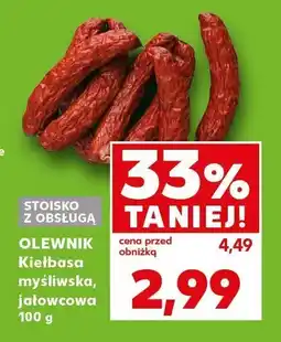 Kaufland Kiełbasa myśliwska jałowcowa Olewnik oferta