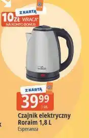 E.Leclerc Czajnik elektryczny roraima 1.8 l srebrny Esperanza oferta