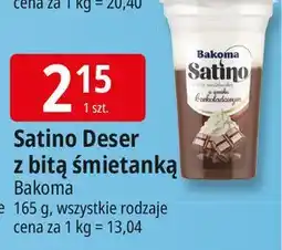 E.Leclerc Deser czekoladowy z bitą śmietaną Bakoma Satino oferta