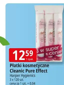 E.Leclerc Płatki kosmetyczne pure effect okrągłe Cleanic oferta