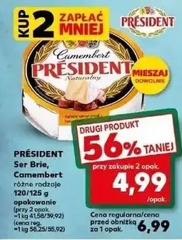 Kaufland Ser brie naturalny President oferta