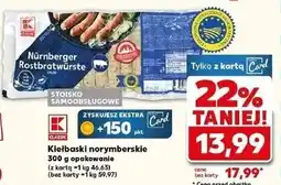 Kaufland Kiełbaski norymberskie K-Classic oferta