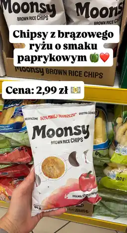 Dino Chipsy z brązowego ryżu o smaku paprykowym Moonsy oferta