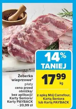 Carrefour Żeberka wieprzowe płaty Carrefour oferta