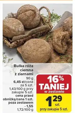 Carrefour Bułka róża ciemna z ziarnami Carrefour oferta