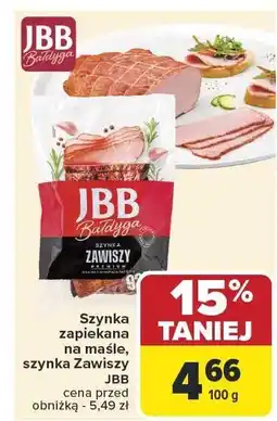 Carrefour Szynka zapiekana na maśle, szynka Zawiszy JBB oferta