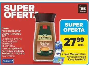 Carrefour Kawa rozpuszczalna Velvet Jacobs oferta
