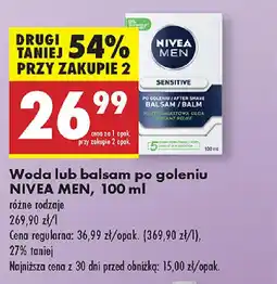 Biedronka Woda lub balsam po goleniu nivea men oferta